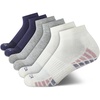 image:imageNautica Womens Quarter Socks  6 Pack Cushioned Moisture Wicking Athletic Quarter Socks for WomenWhiteGreyBlue