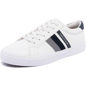 image:imageNautica Mens Casual Shoe Classic LaceUp Low Top Loafer Fashion Sneaker  in Medium amp Wide Width SizesWhite Navy Grey