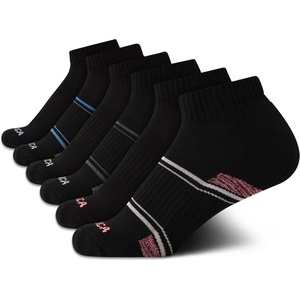 image:imageNautica Womens Quarter Socks  6 Pack Cushioned Athletic Performance Breathable Mesh Womens Ankle Socks Sizes 410Black Logo