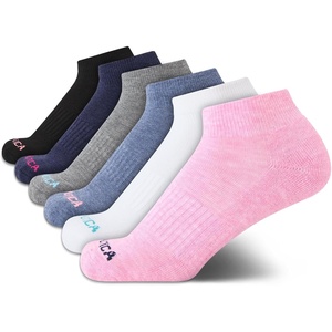 image:imageNautica Womens Quarter Socks  6 Pack Cushioned Athletic Performance Breathable Mesh Womens Ankle Socks Sizes 410Blue Assorted
