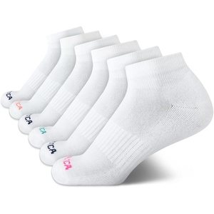image:imageNautica Womens Quarter Socks  6 Pack Cushioned Athletic Performance Breathable Mesh Womens Ankle Socks Sizes 410Bright White