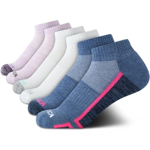 image:imageNautica Womens Quarter Socks  6 Pack Cushioned Athletic Performance Breathable Mesh Womens Ankle Socks Sizes 410Denim Assorted