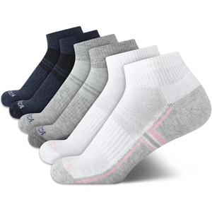 image:imageNautica Womens Quarter Socks  6 Pack Cushioned Athletic Performance Breathable Mesh Womens Ankle Socks Sizes 410GreyWhiteBlue