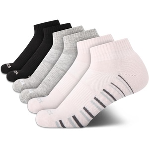 image:imageNautica Womens Quarter Socks  6 Pack Cushioned Athletic Performance Breathable Mesh Womens Ankle Socks Sizes 410Light Pink Black