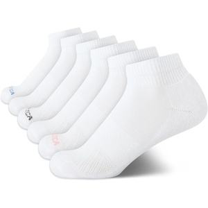 image:imageNautica Womens Quarter Socks  6 Pack Cushioned Athletic Performance Breathable Mesh Womens Ankle Socks Sizes 410Pure White