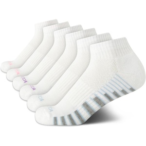 image:imageNautica Womens Quarter Socks  6 Pack Cushioned Moisture Wicking Athletic Quarter Socks for WomenAll White
