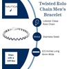 image:imageNautica 65 mm Rolo Chain Bracelet for Men Stainless Steel 85 Inches