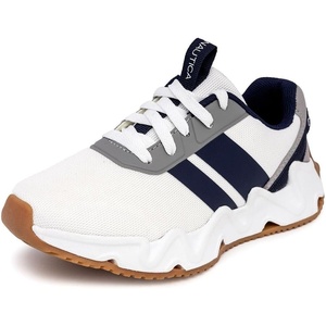 image:imageNautica Kids Running Sneakers  Comfortable Shoes for Boys and Girls  Sizes for Big amp Little Kids LaceUpBungee ManalapinWhite Grey Navywavy