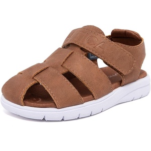 image:imageNautica Toddler Sandals  ClosedToe Athletic Summer Shoes for Boys amp Girls with Adjustable Straps Perfect for Active Play Toddler amp Little Kid SizesTan White