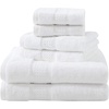 image:imageNautica  Bathroom Towels Soft Cotton Washcloth Bath amp Hand Towel Set Highly Absorbent amp Quick Dry Zero Twist Set of 6 College Dorm Room Essentials Oceane Dark GreyOceane White