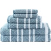 image:imageNautica  Bathroom Towels Soft Plush Washcloth Bath amp Hand Towel Set Highly Absorbent Yarn Dyed Terry Cotton Set of 6 College Dorm Room Essentials Belle Castle BlueCruise Along Blue