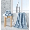 image:imageNautica  Bathroom Towels Soft Plush Washcloth Bath amp Hand Towel Set Highly Absorbent Yarn Dyed Terry Cotton Set of 6 College Dorm Room Essentials Belle Castle BlueZane Chevron