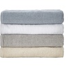 image:imageNautica  Bathroom Towels Soft Plush Washcloth Bath amp Hand Towel Set Highly Absorbent Yarn Dyed Terry Cotton Set of 6 College Dorm Room Essentials Belle Castle BlueOasis Beige
