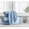 image:imageNautica  Bathroom Towels Soft Plush Washcloth Bath amp Hand Towel Set Highly Absorbent Yarn Dyed Terry Cotton Set of 6 College Dorm Room Essentials Belle Castle BlueZane Chevron