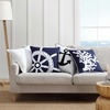 image:imageNautica  Decorative Pillow Soft amp Plush Printed Throw Pillow Square Pillow for Bed or Couch Sailor Stripe Blue 18 x 18Anchor Loop Blue