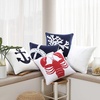 image:imageNautica  Decorative Pillow Soft amp Plush Printed Throw Pillow Square Pillow for Bed or Couch Sailor Stripe Blue 18 x 18Lobster Red