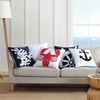 image:imageNautica  Decorative Pillow Soft amp Plush Printed Throw Pillow Square Pillow for Bed or Couch Sailor Stripe Blue 18 x 18Ships Wheel Blue