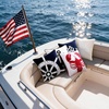 image:imageNautica  Decorative Pillow Soft amp Plush Printed Throw Pillow Square Pillow for Bed or Couch Sailor Stripe Blue 18 x 18Starfish Loop White