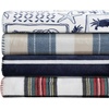image:imageNautica  Fleece Throw Blanket for Couch 50x70 Ultra Soft Reversible Plush Blanket Lightweight Printed Throw Americana Decor Perfect for Sofa Bed Living Room BlueBeach CollagePenny Pinstripe Blue