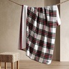 image:imageNautica  Fleece Throw Blanket for Couch 50x70 Ultra Soft Reversible Plush Blanket Lightweight Printed Throw Americana Decor Perfect for Sofa Bed Living Room BlueHillcrest PlaidSailor Stripe Red