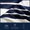 image:imageNautica  Fleece Throw Blanket for Couch 50x70 Ultra Soft Reversible Plush Blanket Lightweight Printed Throw Americana Decor Perfect for Sofa Bed Living Room BlueVaraderoCraver Stripe Blue