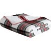 image:imageNautica  Fleece Throw Blanket for Couch 50x70 Ultra Soft Reversible Plush Blanket Lightweight Printed Throw Americana Decor Perfect for Sofa Bed Living Room BlueHillcrest PlaidSailor Stripe Red