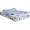 image:imageNautica  Fleece Throw Blanket for Couch 50x70 Ultra Soft Reversible Plush Blanket Lightweight Printed Throw Americana Decor Perfect for Sofa Bed Living Room BlueBeach CollagePenny Pinstripe Blue