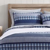 image:imageNautica  Queen Quilt Set Reversible Bedding with Matching Shams Plaid and Stripe Room Decor Lightweight Bed Set College Dorm Room Essentials Addison Blue