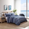 image:imageNautica  Queen Quilt Set Reversible Bedding with Matching Shams Plaid and Stripe Room Decor Lightweight Bed Set College Dorm Room Essentials Addison Blue