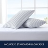 image:imageNautica  Standard Pillowcase Set Crisp Cotton Percale Bedding with Envelope Closure Lightweight Striped Room Decor College Dorm Room Essentials Beaux Stripe Blue Set of 2Beaux Stripe Blue