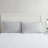 image:imageNautica  Standard Pillowcase Set Crisp Cotton Percale Bedding with Envelope Closure Lightweight Striped Room Decor College Dorm Room Essentials Beaux Stripe Blue Set of 2Coleridge Stripe Charcoal
