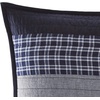 image:imageNautica  Standard Quilted Sham Yarn Dyed Cotton Bedding with Reversible Plaid Design Lightweight Pillowcase College Dorm Room Essentials Adelson BlueBlueGrey