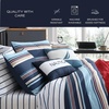 image:imageNautica  Standard Quilted Sham Yarn Dyed Cotton Bedding with Reversible Plaid Design Lightweight Pillowcase College Dorm Room Essentials Adelson BlueColton Blue