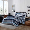 image:imageNautica  Standard Quilted Sham Yarn Dyed Cotton Bedding with Reversible Plaid Design Lightweight Pillowcase College Dorm Room Essentials Adelson BlueColton Blue
