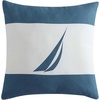 image:imageNautica  Standard Quilted Sham Yarn Dyed Cotton Bedding with Reversible Plaid Design Lightweight Pillowcase College Dorm Room Essentials Adelson BlueColton Blue