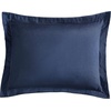 image:imageNautica  Standard Quilted Sham Yarn Dyed Cotton Bedding with Reversible Plaid Design Lightweight Pillowcase College Dorm Room Essentials Adelson BlueHeathered Block Flagstone