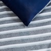 image:imageNautica  Standard Quilted Sham Yarn Dyed Cotton Bedding with Reversible Plaid Design Lightweight Pillowcase College Dorm Room Essentials Adelson BlueHeathered Block Flagstone