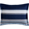 image:imageNautica  Standard Quilted Sham Yarn Dyed Cotton Bedding with Reversible Plaid Design Lightweight Pillowcase College Dorm Room Essentials Adelson BlueHeathered Block Flagstone