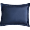 image:imageNautica  Standard Quilted Sham Yarn Dyed Cotton Bedding with Reversible Plaid Design Lightweight Pillowcase College Dorm Room Essentials Adelson BlueHeathered Block Flagstone
