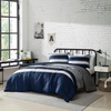 image:imageNautica  Standard Quilted Sham Yarn Dyed Cotton Bedding with Reversible Plaid Design Lightweight Pillowcase College Dorm Room Essentials Adelson BlueHeathered Block Flagstone
