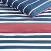 image:imageNautica  Standard Quilted Sham Yarn Dyed Cotton Bedding with Reversible Plaid Design Lightweight Pillowcase College Dorm Room Essentials Adelson BlueKennedy Stripe Navy