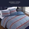 image:imageNautica  Standard Quilted Sham Yarn Dyed Cotton Bedding with Reversible Plaid Design Lightweight Pillowcase College Dorm Room Essentials Adelson BlueKennedy Stripe Navy