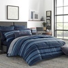 image:imageNautica  Standard Quilted Sham Yarn Dyed Cotton Bedding with Reversible Plaid Design Lightweight Pillowcase College Dorm Room Essentials Adelson BlueLongpoint Blue