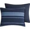 image:imageNautica  Standard Quilted Sham Yarn Dyed Cotton Bedding with Reversible Plaid Design Lightweight Pillowcase College Dorm Room Essentials Adelson BlueNavyBlue