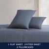 image:imageNautica  Standard Quilted Sham Yarn Dyed Cotton Bedding with Reversible Plaid Design Lightweight Pillowcase College Dorm Room Essentials Adelson BlueReece Plaid