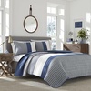 image:imageNautica  Standard Quilted Sham Yarn Dyed Cotton Bedding with Reversible Plaid Design Lightweight Pillowcase College Dorm Room Essentials Adelson BlueSwale Navy