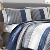 image:imageNautica  Standard Quilted Sham Yarn Dyed Cotton Bedding with Reversible Plaid Design Lightweight Pillowcase College Dorm Room Essentials Adelson BlueSwale Navy