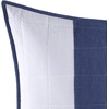 image:imageNautica  Standard Quilted Sham Yarn Dyed Cotton Bedding with Reversible Plaid Design Lightweight Pillowcase College Dorm Room Essentials Adelson BlueSwale Navy