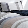 image:imageNautica  Standard Quilted Sham Yarn Dyed Cotton Bedding with Reversible Plaid Design Lightweight Pillowcase College Dorm Room Essentials Adelson BlueTideway Tan
