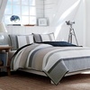 image:imageNautica  Standard Quilted Sham Yarn Dyed Cotton Bedding with Reversible Plaid Design Lightweight Pillowcase College Dorm Room Essentials Adelson BlueTideway Tan